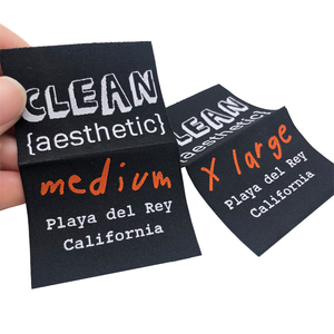 Custom Logo Neck Size Woven Labels Center Fold Woven Label Tag for Clothing - Product Image 3