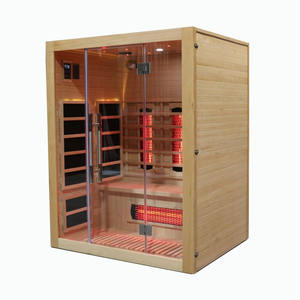 Smartmak Saunas à chaleur infrarouge à spectre complet intérieur pour 3 personnes et panneau en carbone avec lumière de 7 couleurs - Product Image 3