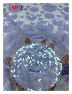 Blinglace lớn và nhỏ Vòng Tròn Sequins thêu ren vải tuyn vải ren lưới cho nhà thiết kế của trình diễn thời trang Ăn mặc - Product Image 4