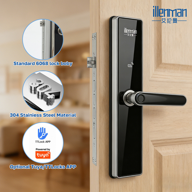 TTlock Tuya App Unlock Smart Door Lock Wifi Fingerprint Password Smart Lock Electronic Digital Door Lock for Hotel Home Security