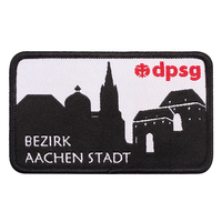 Étiquettes de vêtements tissées avec logo personnalisé, badge en tissu, patch uniforme, patch tissé avec impression UV