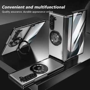 Funda trasera de aleación de aluminio VIETAO para Samsung para <span class=keywords><strong>Galaxy</strong></span> Z Fold 7/6 <span class=keywords><strong>360</strong></span> ° anillo giratorio Kickstand con anillo funda para teléfono móvil - Product Image 1