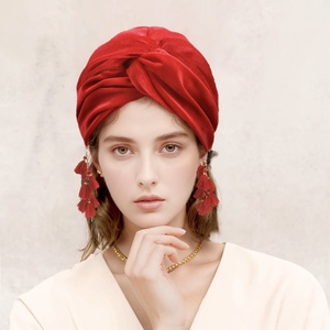 <span class=keywords><strong>Gorros</strong></span> Turbante de Color Sólido con Borlas, Pañuelos <span class=keywords><strong>para</strong></span> la Cabeza Elásticos, <span class=keywords><strong>Gorros</strong></span> Musulmanes Transpirables, Gorro de <span class=keywords><strong>Quimioterapia</strong></span> <span class=keywords><strong>para</strong></span> Mujer, Gorro de Terciopelo - Product Image 2