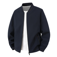 Blouson Bomber Homme Entièrement Zippé Léger Printemps Automne Décontracté Vêtement d'extérieur Homme Logo Personnalisé Commande de Groupe Vente en Gros