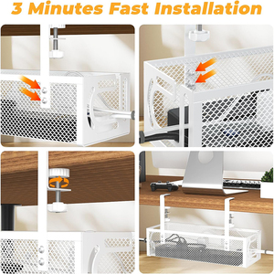 <span class=keywords><strong>Cesta</strong></span> <span class=keywords><strong>de</strong></span> malla metálica para cables, organizador <span class=keywords><strong>de</strong></span> escritorio para cuidado <span class=keywords><strong>de</strong></span> la piel, bandejas flexibles para cables, kit <span class=keywords><strong>de</strong></span> gestión <span class=keywords><strong>de</strong></span> cables en la pared, <span class=keywords><strong>cesta</strong></span> <span class=keywords><strong>de</strong></span> malla para cables - Product Image 3