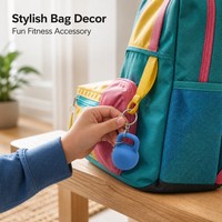 Mini Kettlebell Porte-clés en Silicone Doux au Toucher, Souvenir pour Amateurs de Fitness et Musculation, Accessoire de Sac Multicolore