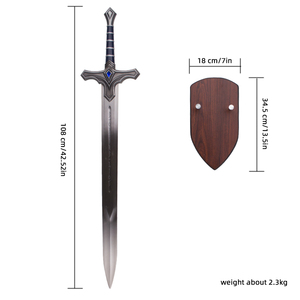 Épée de soldat populaire de 108 cm inspirée du <span class=keywords><strong>monde</strong></span> du film <span class=keywords><strong>World</strong></span> <span class=keywords><strong>of</strong></span> <span class=keywords><strong>Warcraft</strong></span>, objet de collection pour jeux de rôle - Product Image 2