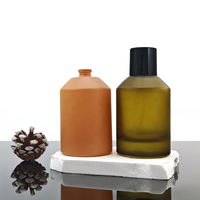 Bouteille de luxe personnalisée emballage vide de parfum vaporisateur de parfum à épaule inclinée en verre avec capuchon à bille