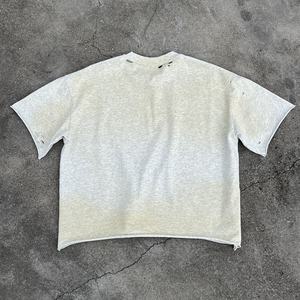 เสื้อยืดดีไซน์เนอร์สไตล์วินเทจ ลุคสตรีทแวร์ คอกลม เนื้อผ้าหนา คุณภาพสูง ลวดลายพิมพ์แบบวินเทจ ทรงโอเวอร์ไซส์ - Product Image 2