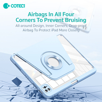 Coteci Rotate 360 Étui pour tablette détachable Housse folio magnétique pour IPad 7 8 9 10e iPad Air 3 4 5 6e génération Air 13 pouces M2