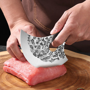 Ensemble de vaisselle forgé de cuisine de chef féminin professionnel de couteau en os, couteau de boucher en acier inoxydable avec fourreau - Product Image 6