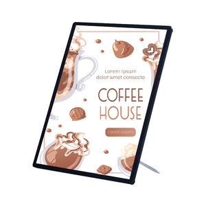 Nhôm lật Clip quảng cáo phương tiện truyền thông trong nhà ngân hàng Trần treo đôi bên chân dung Slim LED Poster <span class=keywords><strong>menu</strong></span> hộp Đèn - Product Image 5