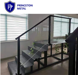 Pasamanos de balcón de aluminio fácil de instalar y barandilla de vidrio construida <span class=keywords><strong>para</strong></span> escaleras Balcones Balaustradas y pasamanos duraderos - Product Image 4