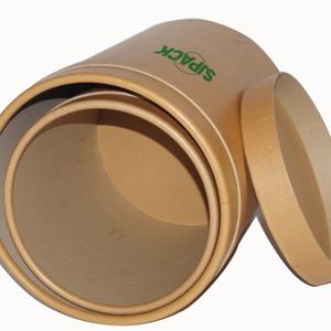 Fût en carton pour emballage de produits chimiques industriels avec logo personnalisé - Product Image 1