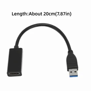 Adaptateur multimédia USB 3.0 vers HD 1080P 60HZ, vitesse 5 Gbps, <span class=keywords><strong>convertisseur</strong></span> vidéo portable, fabriqué en Chine continentale, compatible avec les PC Windows - Product Image 6