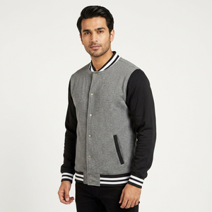 Nouvelle arrivée : veste varsity pour homme, haute qualité, polaire, design personnalisé, style baseball, veste bomber varsity pour homme, respirante - Product Image 1