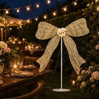 Luxuriöse, Langlebige Gelbe LED-Lichterketten-Bodenlampe für Hochzeiten, Partys und Events - Leuchtende Netzband-Stehleuchte als Mittelpunkt