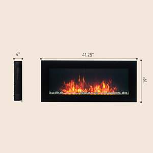 Chimenea Eléctrica Db de 41.3 Pulgadas, Independiente, con Efecto de Llama Metálica, 1500W, Control Remoto, Calefacción para el Hogar - Product Image 6