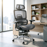 Chaise de bureau de direction de luxe réglable, design moderne, ergonomique, pivotante, avec support lombaire en maille, pour atelier, hôtel, usage commercial