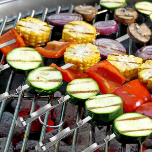 สแตนเลสเสียบไม้สำหรับผักเนื้อกุ้งไก่หมูโลหะบาร์บีคิวเสียบไม้สแตนเลส - Product Image 6