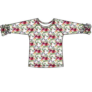 Qingli Chemises Et Hauts Pour <span class=keywords><strong>Bebe</strong></span> ODM Filles Nouveau-Né À Manches Longues Avec Volant En Gros Style Décontracté Bébé Tops - Product Image 4