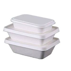 Sugarcane Bagasee Conteneur de nourriture à emporter <span class=keywords><strong>Vaisselle</strong></span> <span class=keywords><strong>écologique</strong></span> Bol pour nourriture - Product Image 1