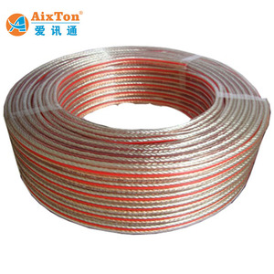 <span class=keywords><strong>Cable</strong></span> de altavoz transparente multi estándar CCA cobre conductor audio plano rojo negro <span class=keywords><strong>blanco</strong></span> - Product Image 2