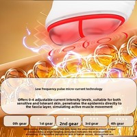 Masseur électrique vibrant chauffant pour le visage, le cou et le corps avec lumière colorée, compresse froide et chaude, et fonction de raclage
