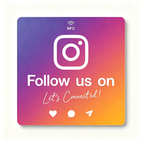 Letrero Inteligente NFC para Reseñas de Google, Impulsa las Reseñas de Clientes, Código QR, Soporte de Exhibición para Redes Sociales