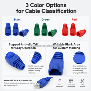 ปลอกป้องกันสาย RJ45 แบบ PVC สำหรับสาย CAT6 CAT6A UTP STP ขนาดเส้นผ่านศูนย์กลาง 5.5 มม. 6.5 มม. ปลอกป้องกันหัวต่ออีเธอร์เน็ต - Product Image 2