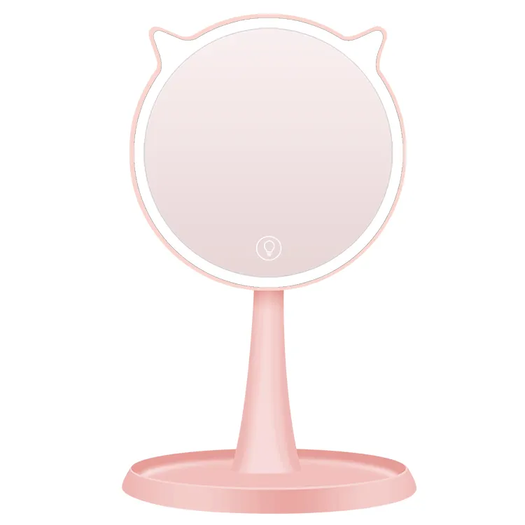 Slick светодиодная настольная лампа розовое золото нит птица клик на лампах Pacman 3D макияж зеркало свет, макияж свет, макияж зеркало настольная лампа