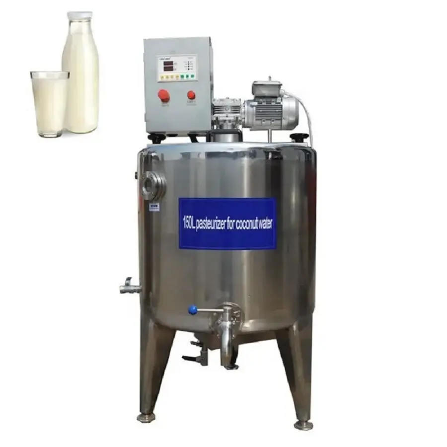 Máquina de proceso de leche y queso lácteo a pequeña escala 100L Yohurt pasteurizador de leche de cabra planta llave en mano