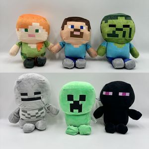 Peluche de <span class=keywords><strong>Minecraft</strong></span> de 8 pulgadas, suave, de zombie Steve, llavero de peluche, juguete de <span class=keywords><strong>anime</strong></span> para niños, premio para máquina de garras, Mundo de Píxeles - Product Image 2