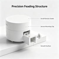 Distributeur automatique de nourriture pour poissons isolé, sans obstruction, avec minuterie intelligente, ultra-compact, installation fixe pour aquarium, propre et compact