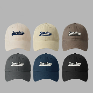Cappellino da Baseball alla Moda Non Strutturato in Cotone con Ricamo 3D a 6 Pannelli, Colori Chiari, Stile Sportivo Formale, con Visiera Parasole - Product Image 1