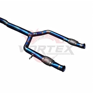 ท่อไอเสียแบบ Catback รุ่น Vortex Blue Burnt Titanium Valvetronic สำหรับรถยนต์ Mercedes AMG C43 W205 3.0T V6 ปี 2016-2023 ระบบ Pie-cut เพิ่มประสิทธิภาพ - Product Image 5