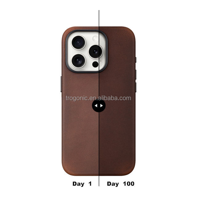 OEM Genuine Leather Phone Case for iPhone 15 Leather Case Full Grain Leather With Magnetic for iPhone 15 Pro Max