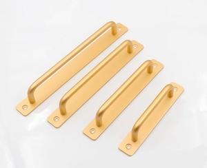JAYA Gouden Ronde Staafdeurgrepen met Achterplaat, Verschillende Maten voor Schuurdeuren, Poorten, Garages, Schuren en Meubels - Product Image 3