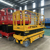 Plateforme de travail aérienne mobile électrique à ciseaux à nivellement automatique de qualité supérieure, hauteur 6-10 m, pour usage industriel extérieur et entrepôt, capacité 500 kg