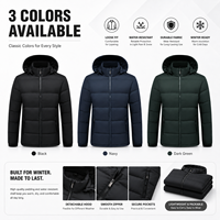Blouson d'hiver personnalisé pour homme, style bomber, en toile épaisse, décontracté, à capuche, avec logo frontal, fournisseur en gros