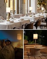 TSINYE Lampe de table moderne rechargeable en laiton doré pour restaurant Luminaires sans fil à led Lampe de table à led