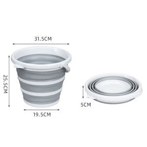 塑料折叠桶5L 10L 15L便携式户外钓鱼桶软TPR可折叠盆沙滩桶