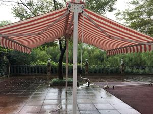 OEM大型屋外格納式オーニングテント、屋外窓用キャノピー、フルカセット電動式パティオダブルオープンオーニング - Product Image 1