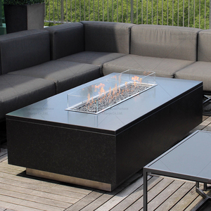 Per esterno con forma speciale di Design di lusso mobili di forma quadrata <span class=keywords><strong>a</strong></span> <span class=keywords><strong>Gas</strong></span> fuoco Pit tavolo Patio camino per giardino - Product Image 5