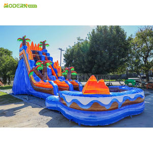 Casa <span class=keywords><strong>de</strong></span> Brinco Inflable, Parque con Palmeras y Toboganes, Combo <span class=keywords><strong>de</strong></span> Piscina <span class=keywords><strong>de</strong></span> Agua y Toboganes <span class=keywords><strong>de</strong></span> Agua para Actividades Comerciales - Product Image 2