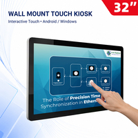 Reproductor de Video Publicitario Android para Interiores, Pantalla LCD, Señalización Digital Montada en Pared, Pantalla Táctil Capacitiva de 21.5 y 32 Pulgadas