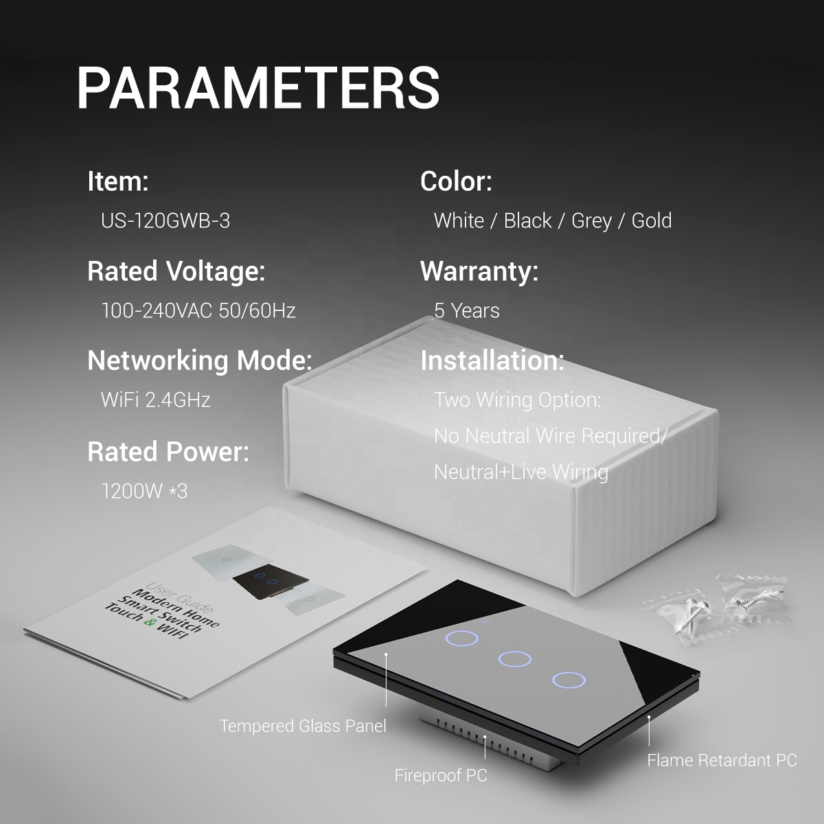 wifi switch wall light switch smart home tuya ewelink 1 gang 2 gang 3 gang 4 gang 2 way live wire neutral wire works with alexa works with google