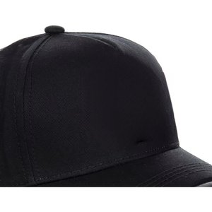 Gorra de Béisbol de Algodón al por Mayor, de Alta Calidad, con Visera Curva, Negra, Ajustable, con Cierre a Presión, Gorras, Casquetas - Product Image 3