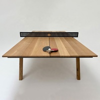 Table pliante en bois massif pour tennis de table, salle à manger et réunion, anti-étirement, écologique, pour villa de luxe intérieure, personnalisable