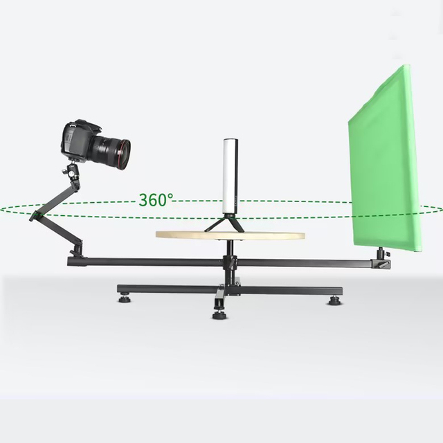 QXXZ 360 Rotate Turntable Photo Booth Video Camera Product Shot 360 Rotating Platform Rig Slider Gear
